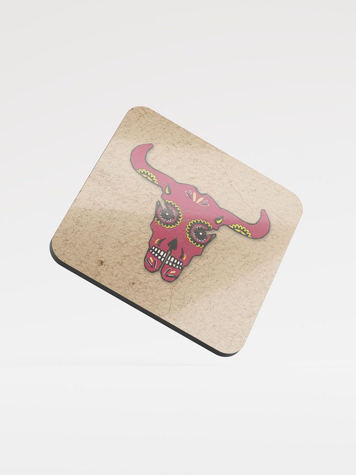Sugar Cow Skull Beverage Coaster product image (1)