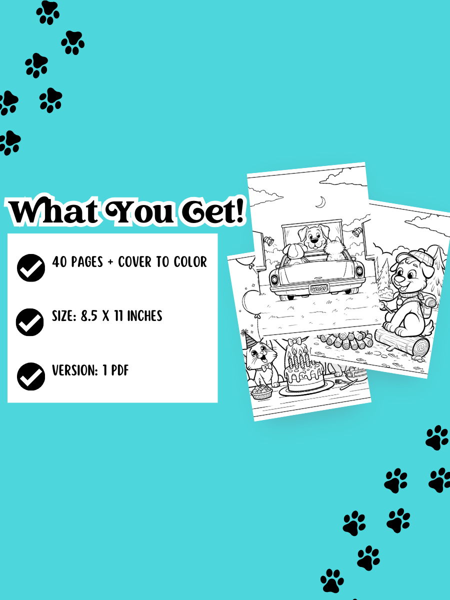 TAIL WAGGIN' TIME COLORING PAGES product image (4)