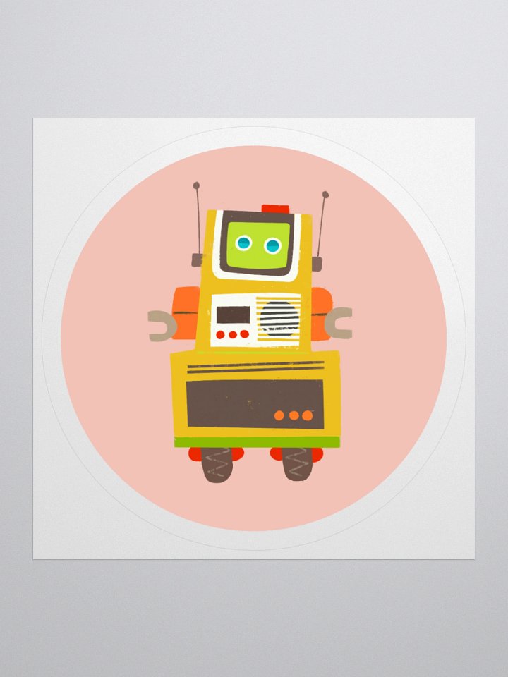 Bungalow the Atomic Robot - Round Stickers product image (1)