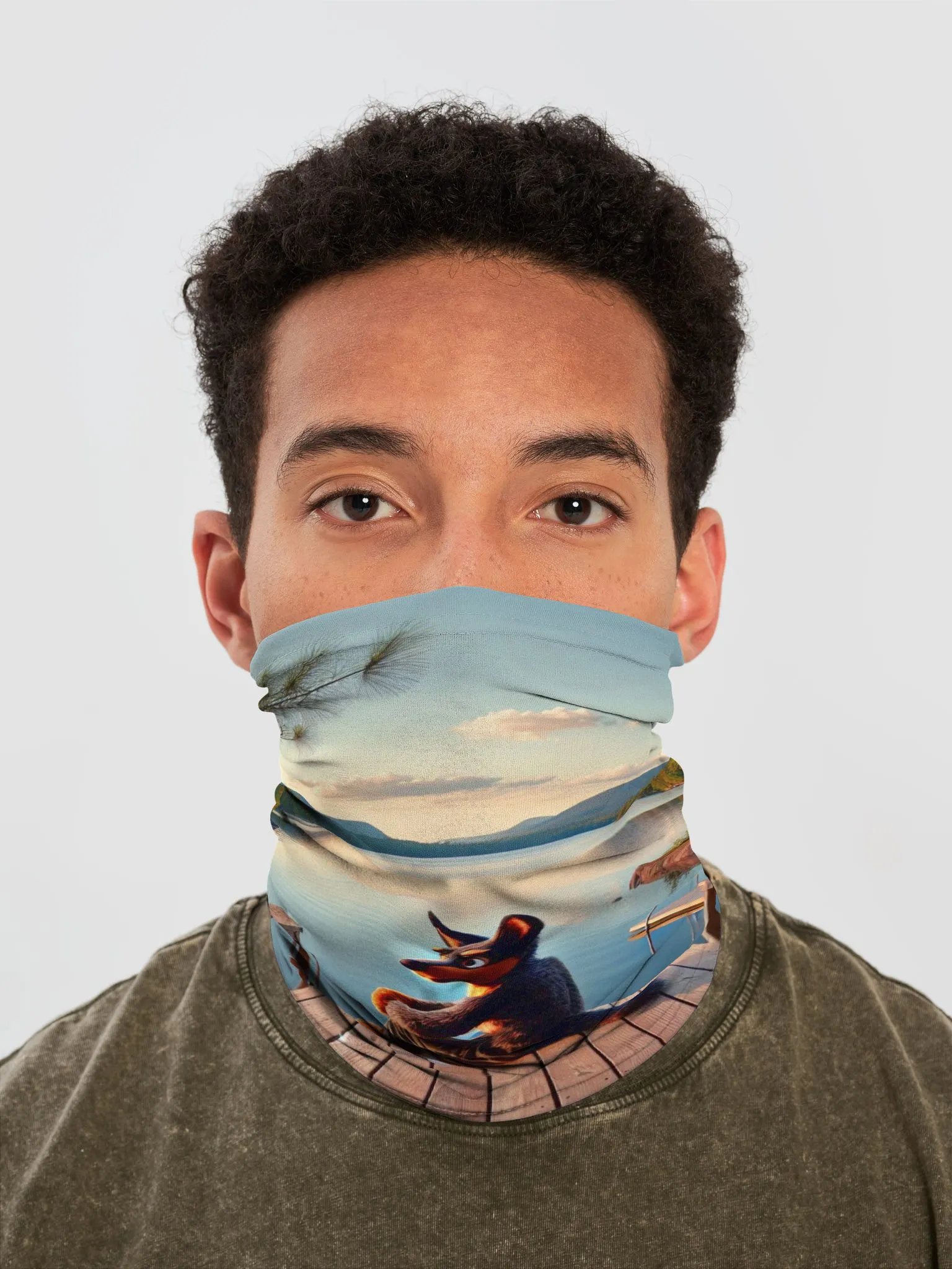 AI Generated Doberman Cloth Neck Sleave product image (1)