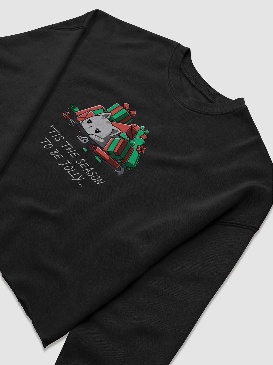 Cristmasy Bored Cat Crop Sweatshirt product image (22)
