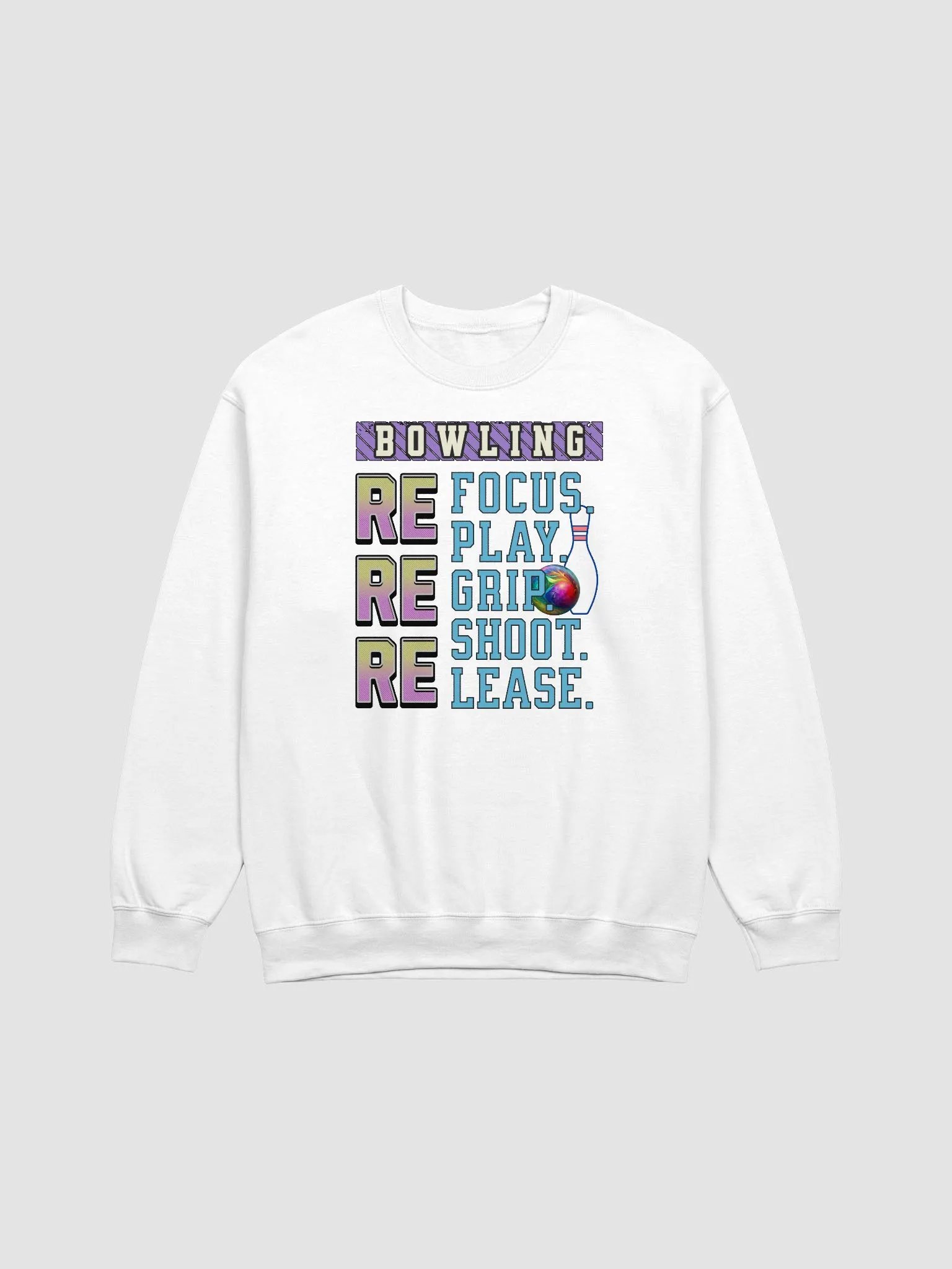Reuse Bowling Strike Focus Crewneck Sweatshirt product image (23)