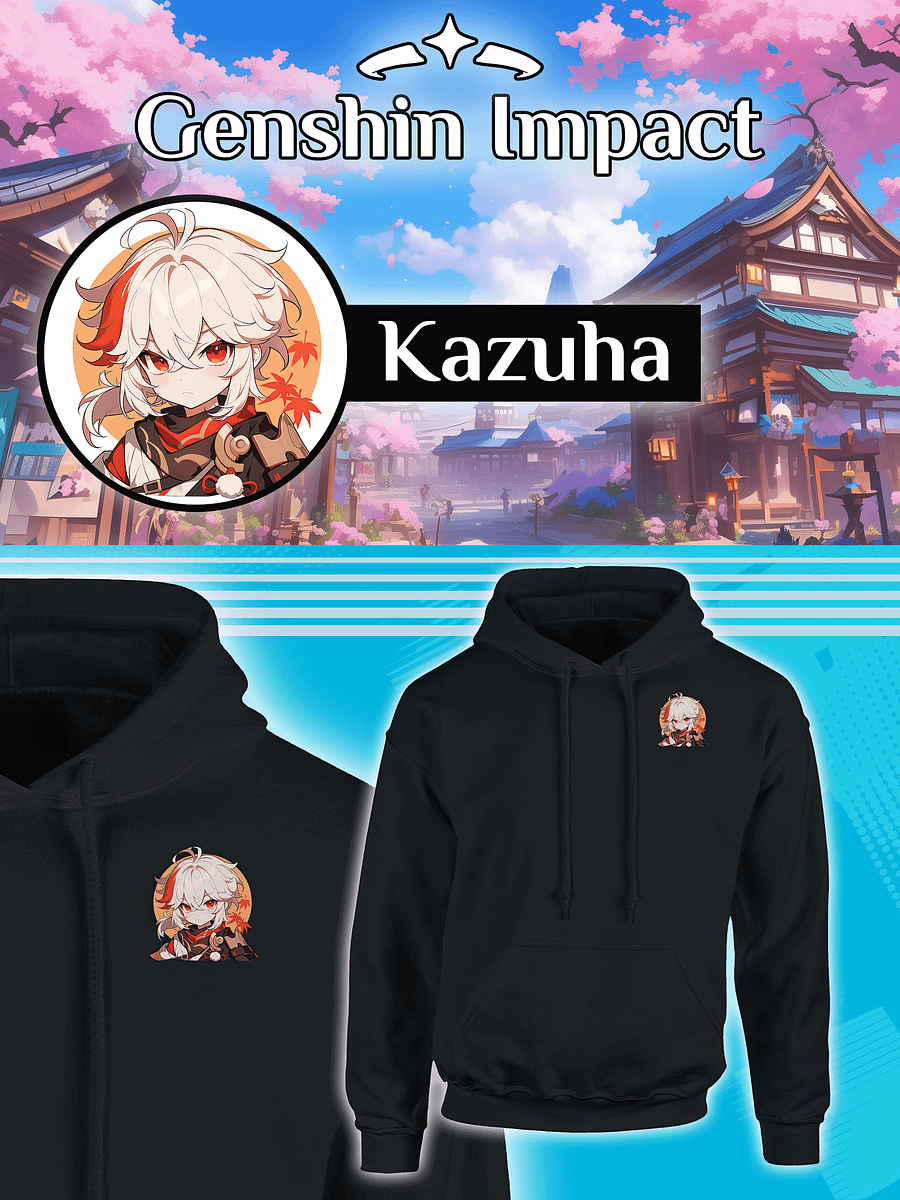 Kazuha Genshin Impact Chibi Hoodie | Front Print | Exclusive Gamer Merch | Perfect Gift for Genshin Impact Fans product image (1)