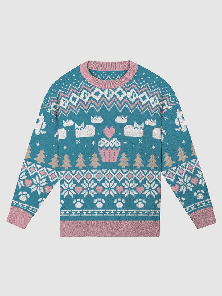 Cozy Cake Relaxed Fit Sweater - Cyan product image (1)