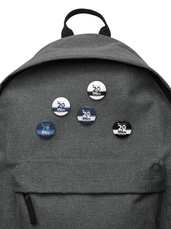 Joomla! 20th Anniversary Edition<br /> — Set of Pin Buttons — <br />1.25″ (31.25 mm) product image (6)