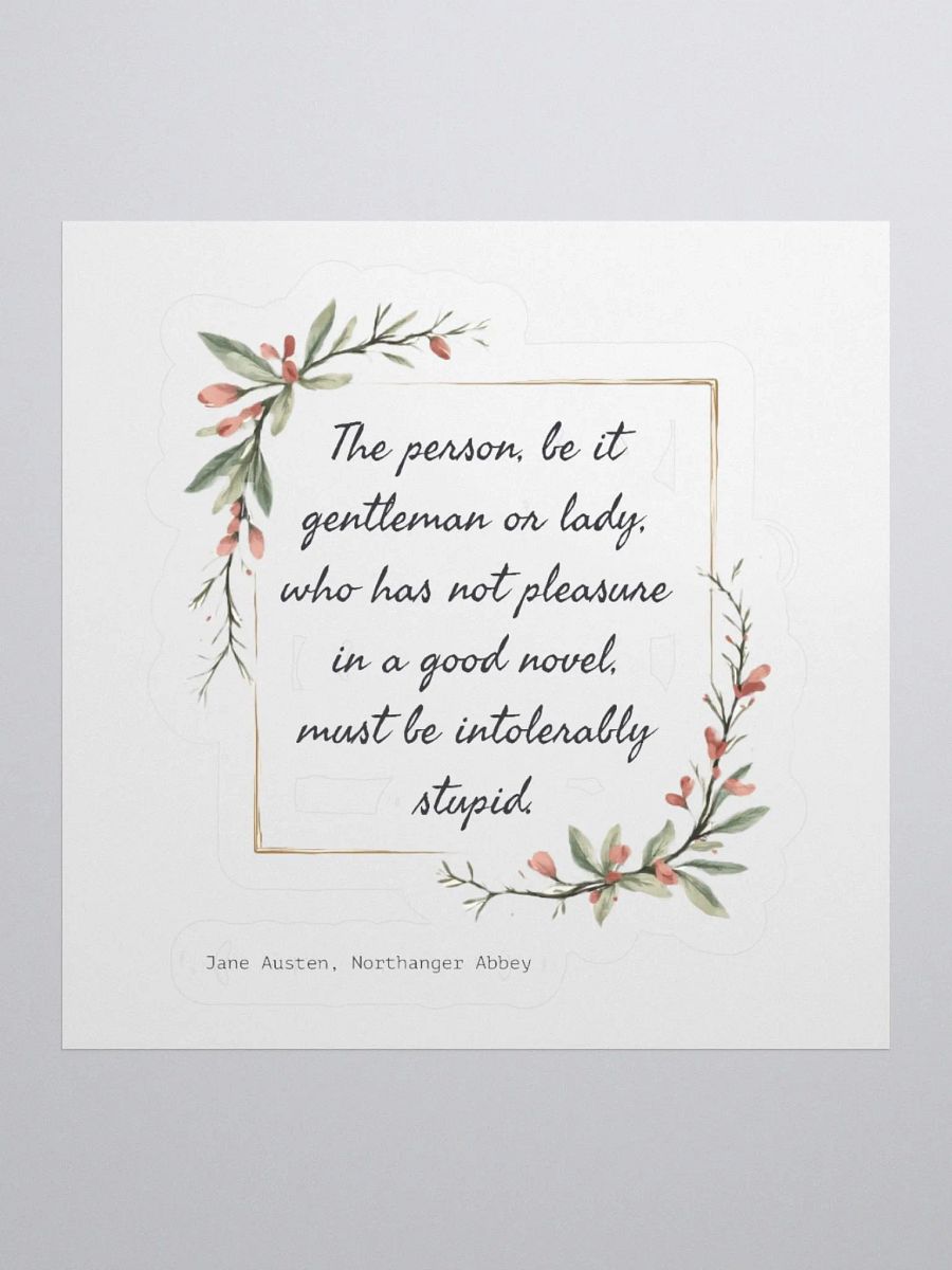 Pleasure in a Good Novel Austen Sticker product image (3)
