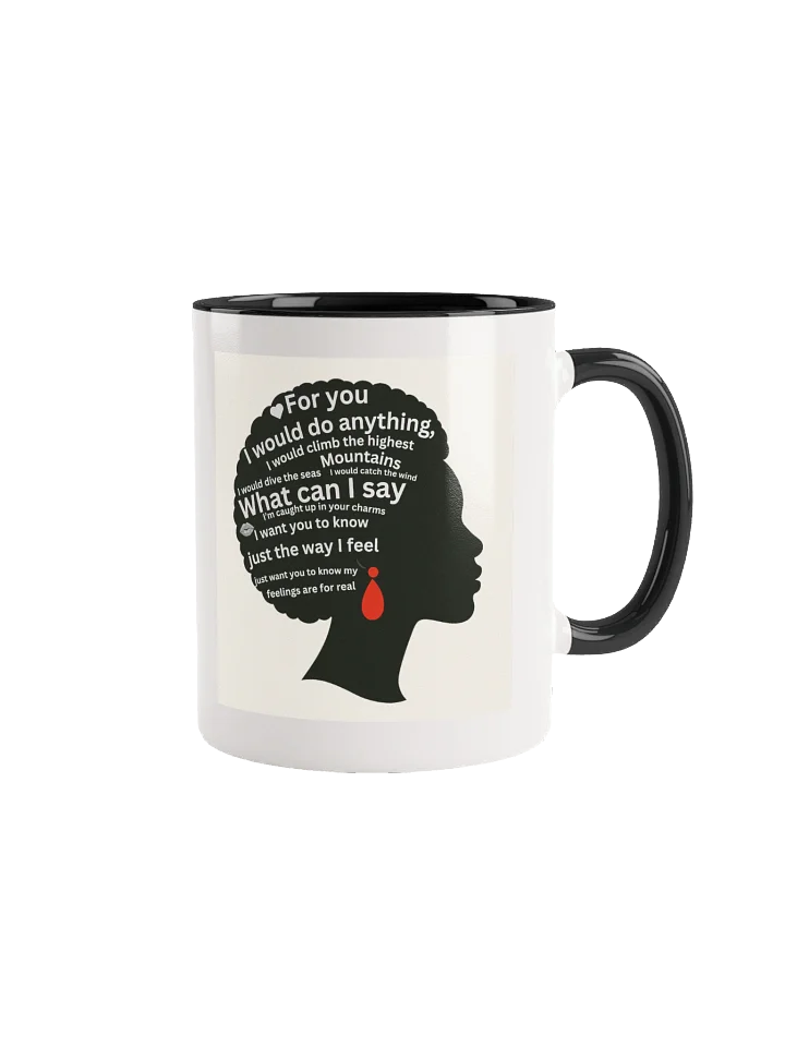 Afro Ceramic Mug- Come Over lyrics product image (2)