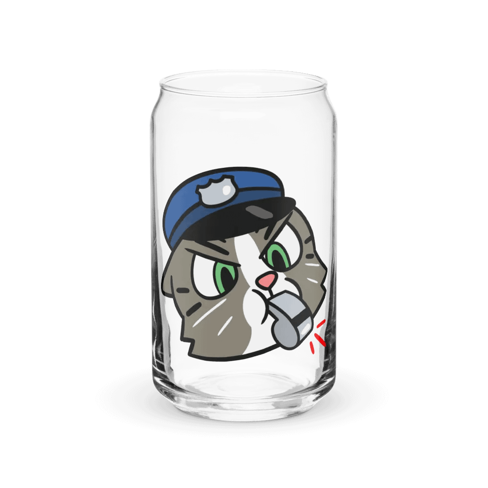 Officer Kitty Cat Can-Shaped Glass product image (2)
