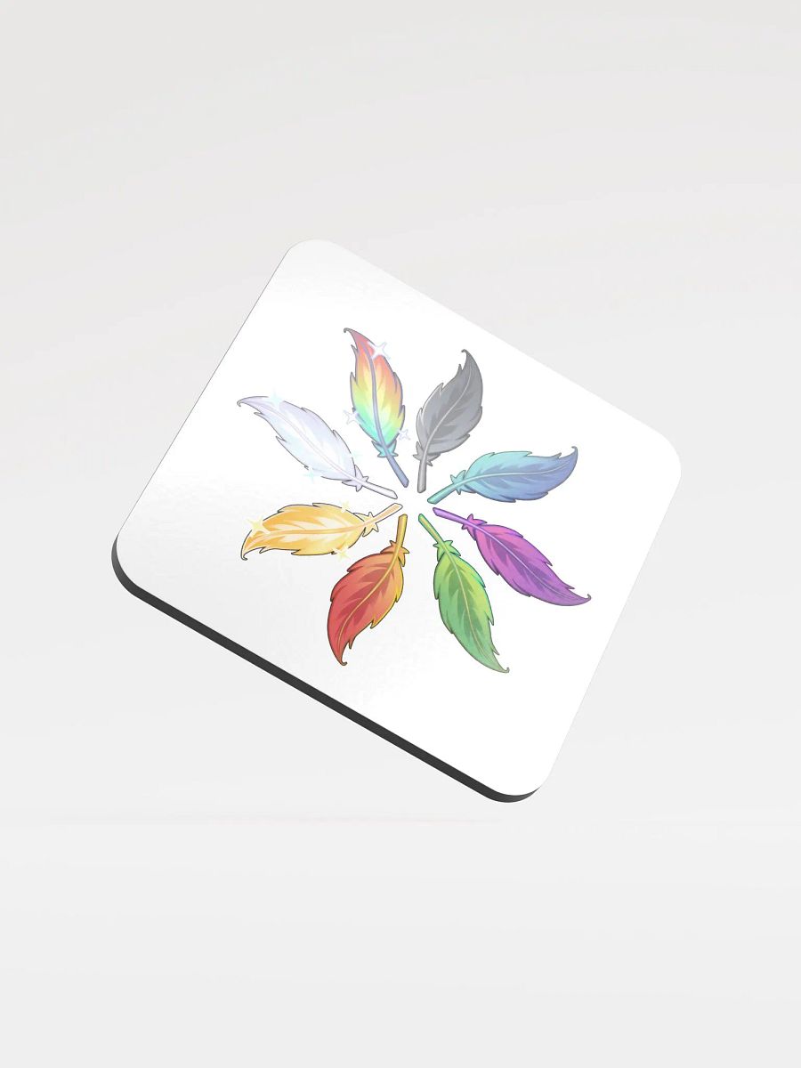 Circle of Feathers Coaster (White) product image (1)