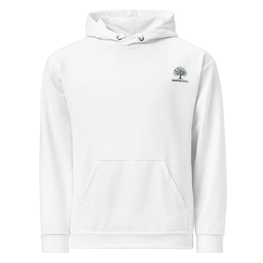 Graphic Grove Unisex Recycled Hoodie with Tree Design - White product image (1)
