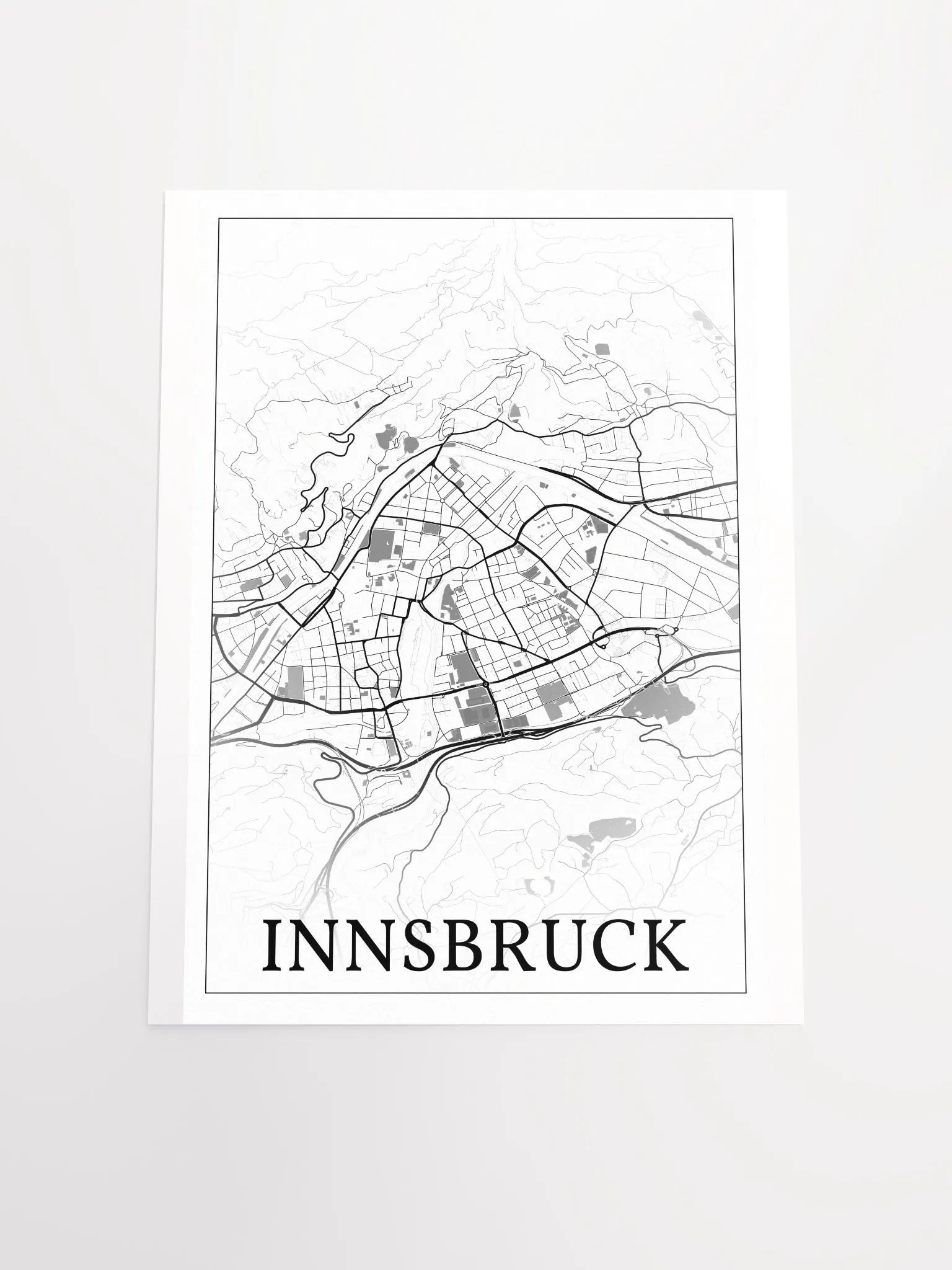 Innsbruck, Austria, city map print product image (17)
