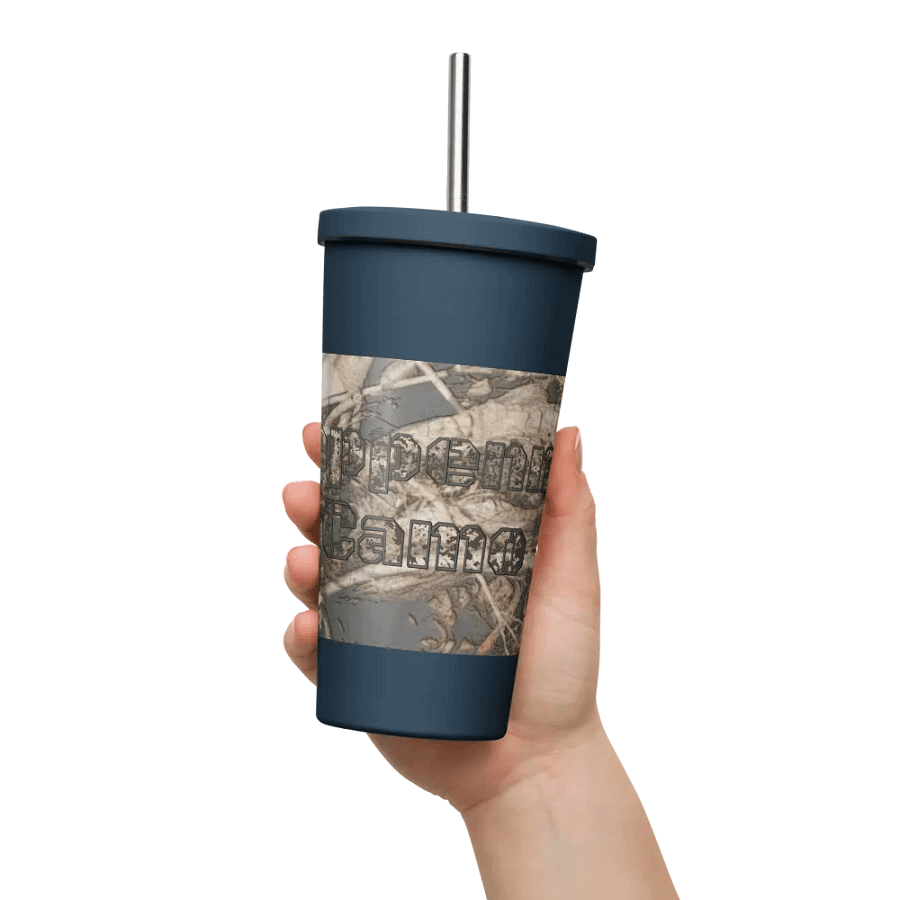 Insulated Tumbler with a Straw - Dead Split - It Happennnns Camo product image (11)