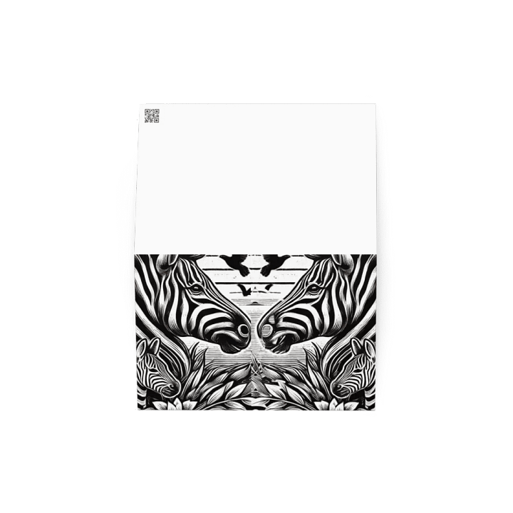 Symmetrical Serenity Zebra Greeting Card product image (4)