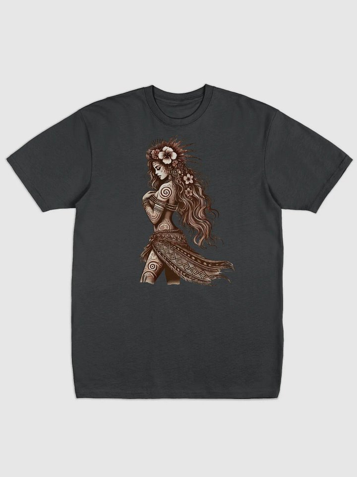 Polynesian Art Tribal T-Shirt, Island Goddess Design, Hawaiian Tropical Shirt, Beach Vacation Top, Ocean Graphic Tee product image (1)