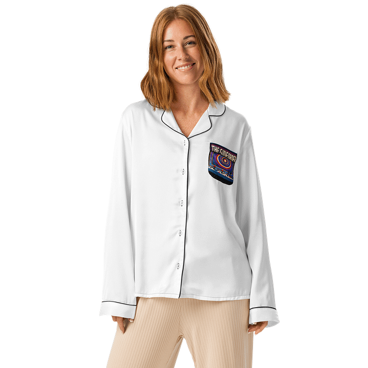 Mischievous Grin Long Sleeve Pajama Top product image (1)