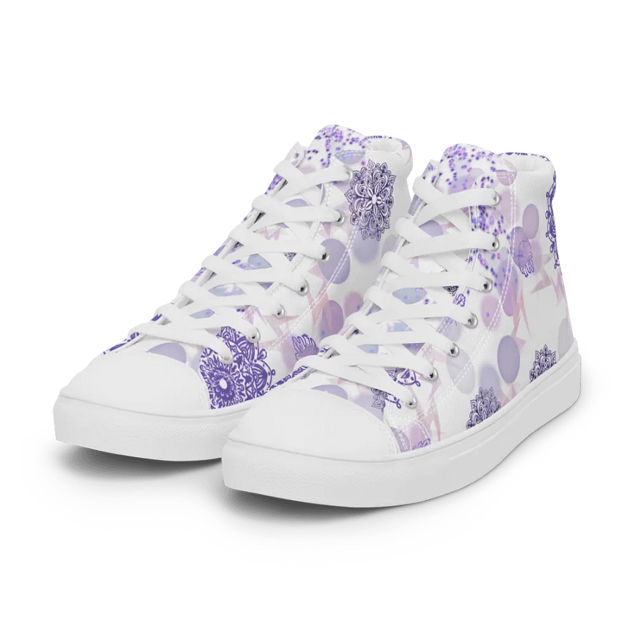 Lilac Mandala Lace Up Womens Shoes product image (4)