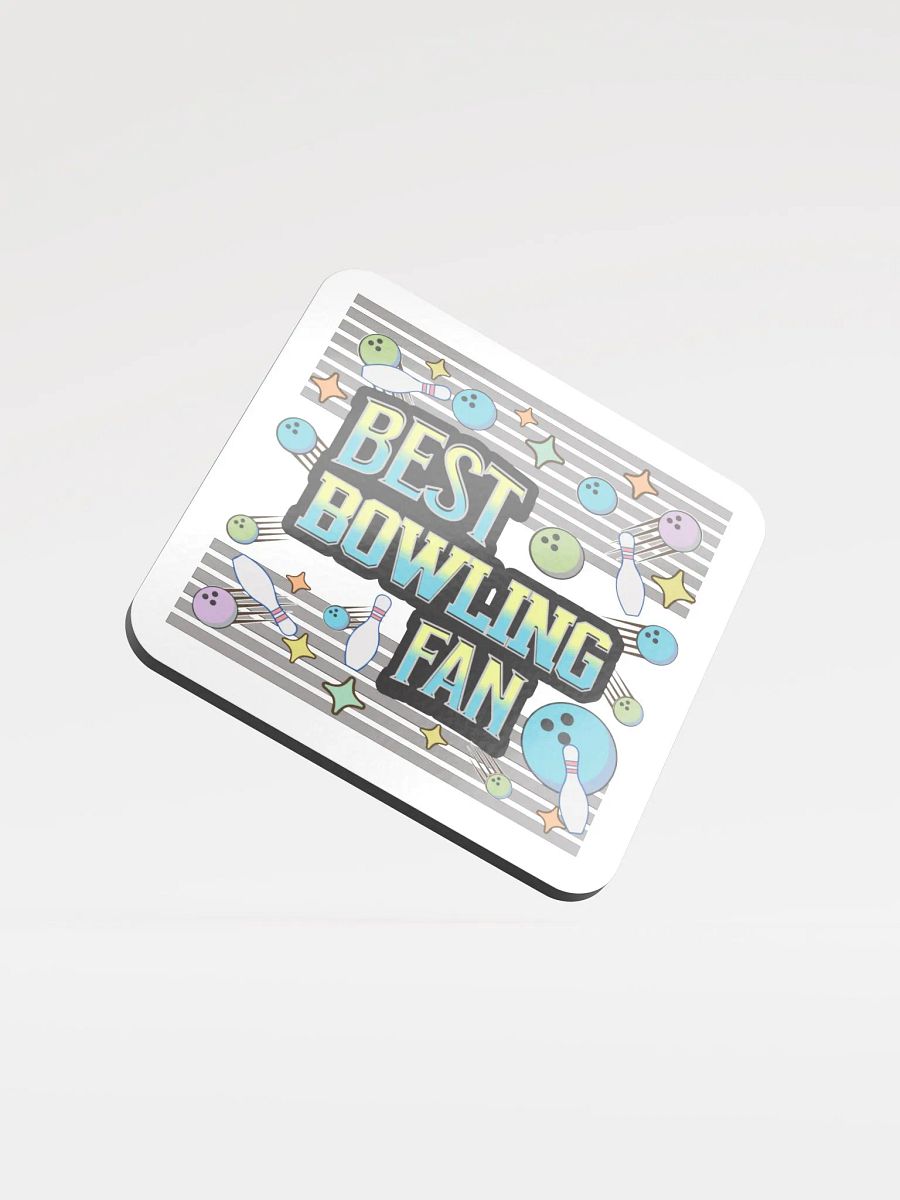 Best Bowling Fan Fanatic Glossed Cork Coaster product image (1)