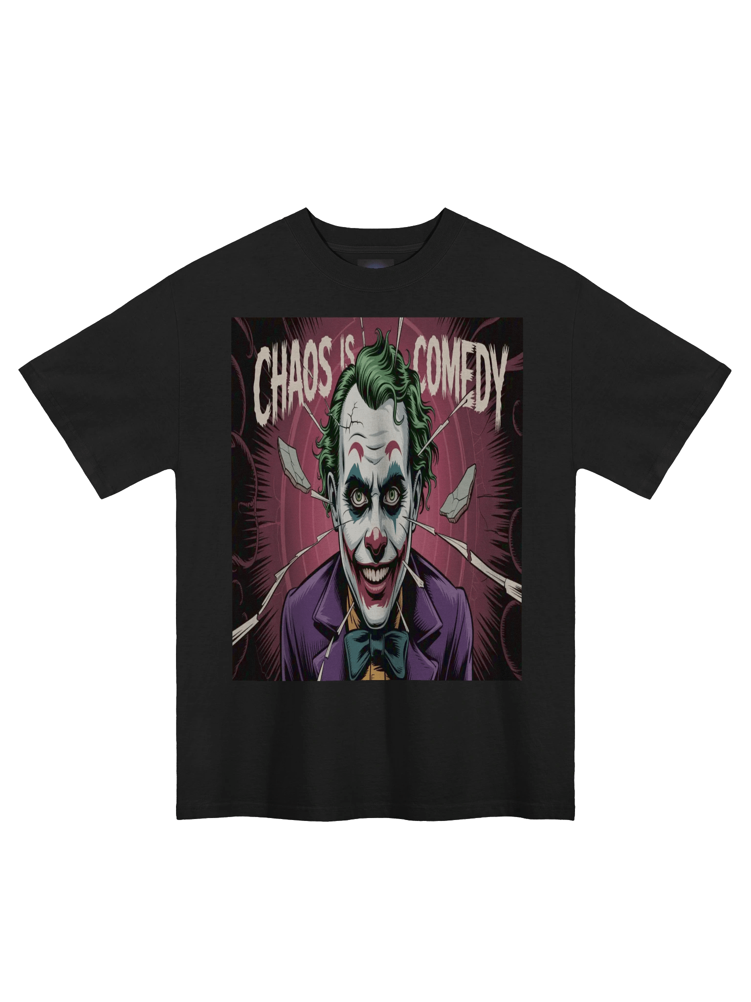 Joker 'Chaos is Comedy' Oversized Faded T-Shirt product image (3)