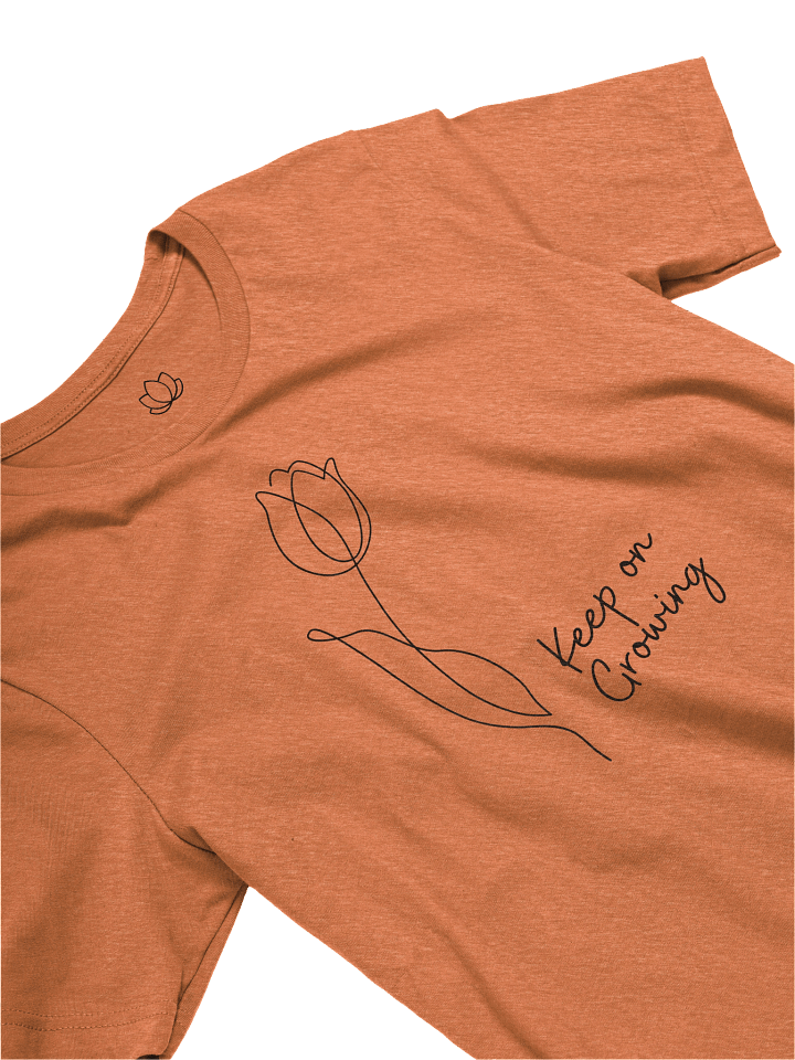 “Keep On Growing” – Tulip Line Art Supersoft Tee product image (1)