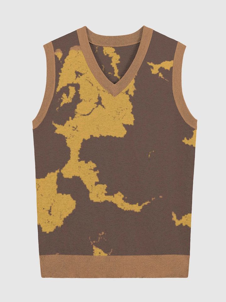 Almaera Cartography Cosy Camo Knitted V-Neck Vest product image (1)