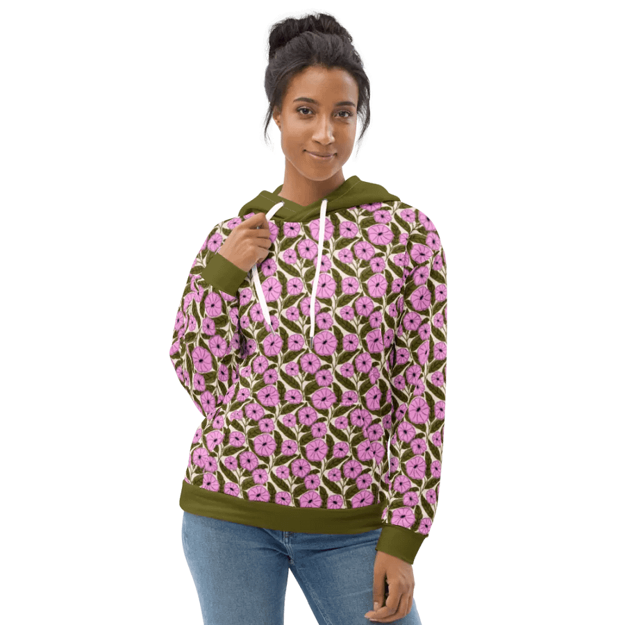 Dipladenia Dreams - Pink and Green - All Over Hoodie product image (1)