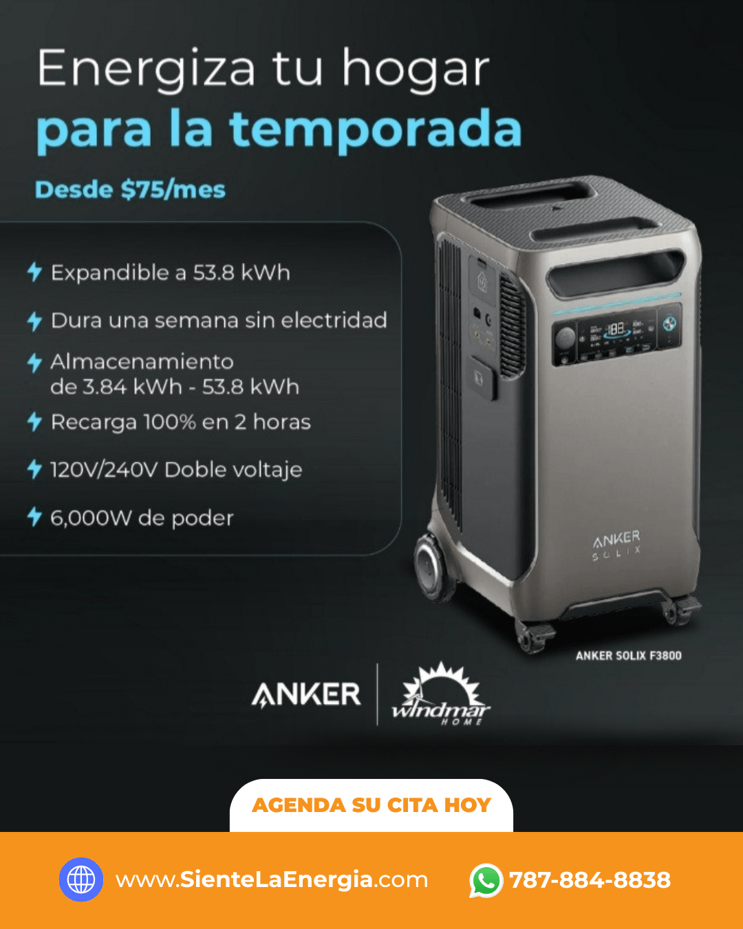 Anker SOLIX F3800 Plus – Generador Portátil de Energía 6000W (12000W Peak) product image (6)