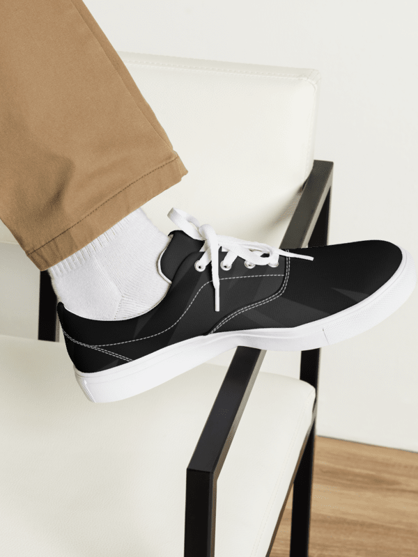 Men's Lace-Up Black Abstract Shoes product image (7)