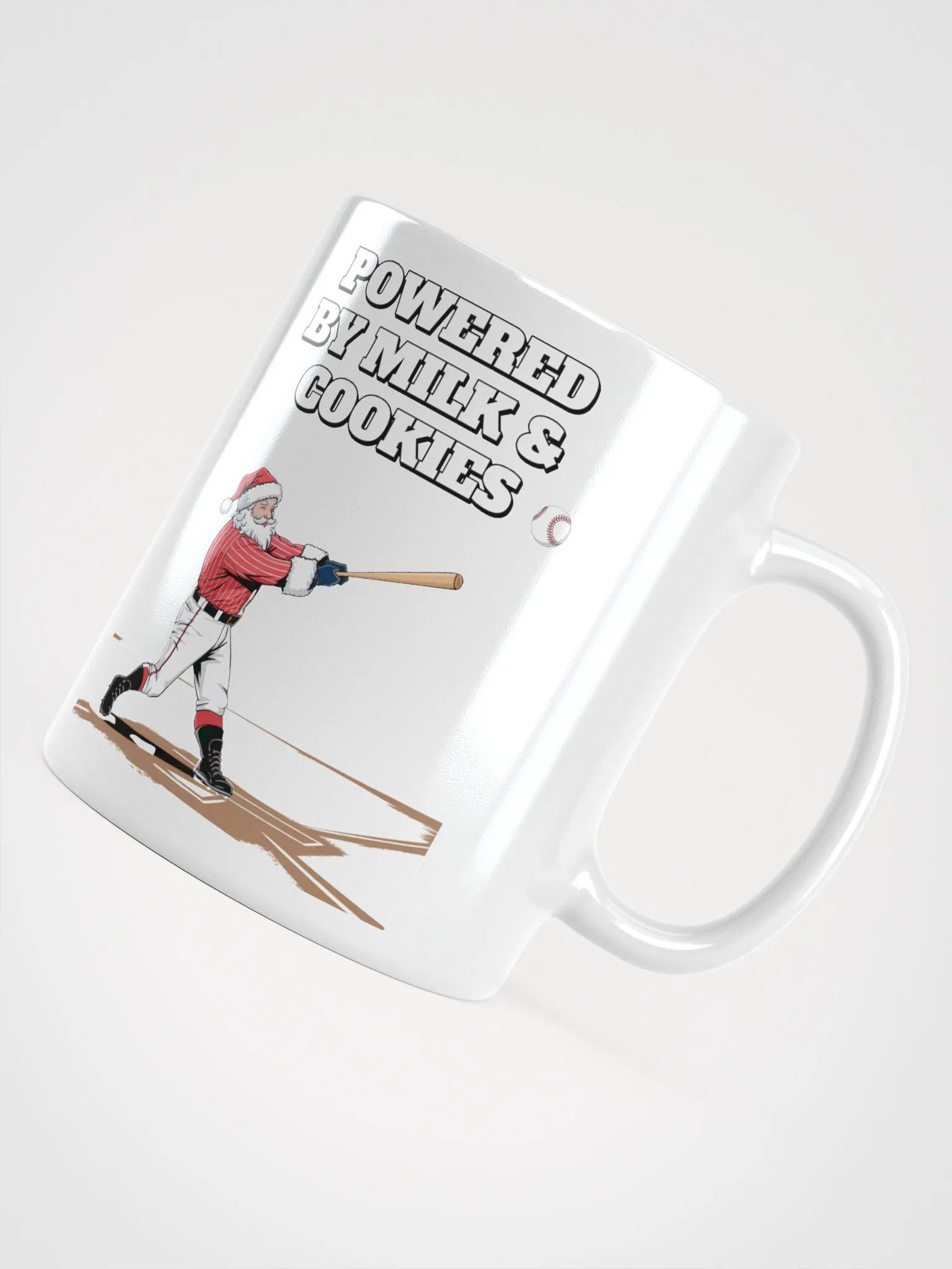 Powered By Milk And Cookies - Baseball White Mug product image (10)