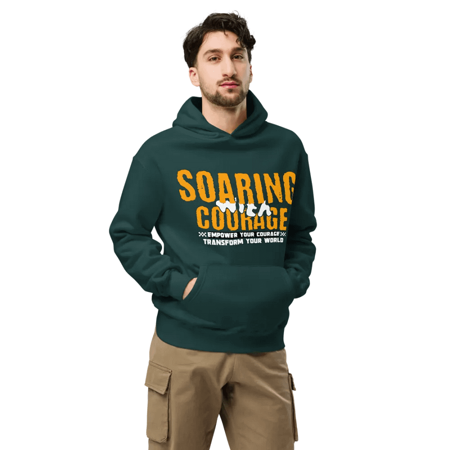 Soaring with courage unisex hoodie product image (8)