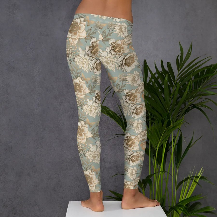 Birds And Flower Yoga Leggings product image (6)