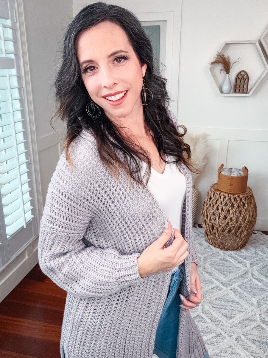 Campside Cardigan - Crochet A Flat Cardigan (9 sizes) product image (7)