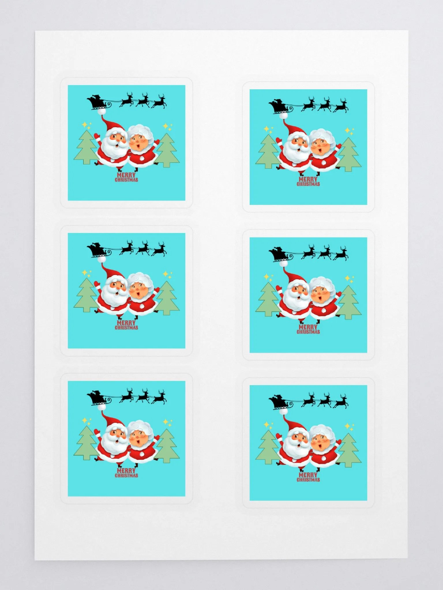 MERRY CHRISTMAS SANTA RIDES SEA BLUE product image (3)