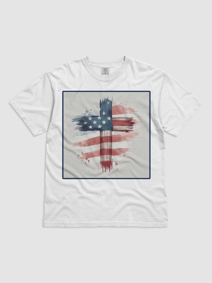 Flag Cross Christian July 4th Tee product image (1)
