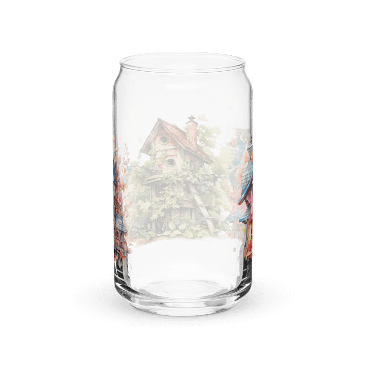Whimsical Birdhouse Trio Glass Can Sipper product image (2)