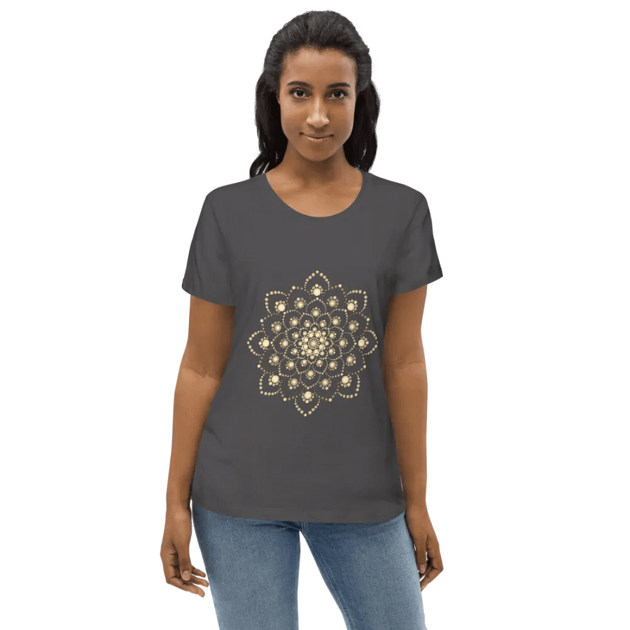 Golden-Brown Mandala Eco T-Shirt product image (1)