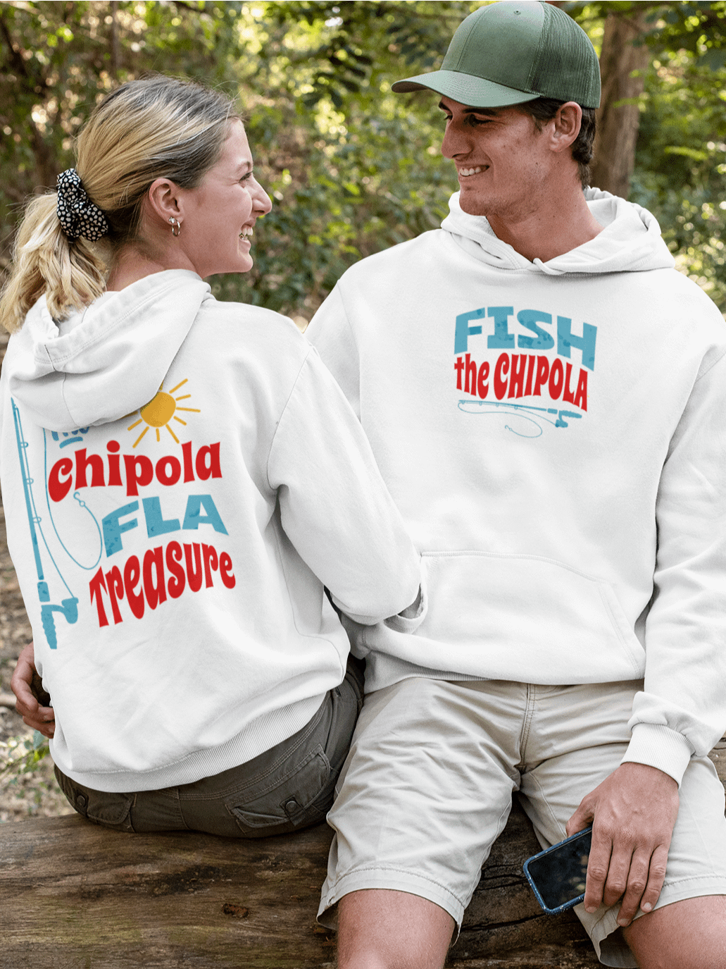 Fish the Chipola White Hoodie product image (1)