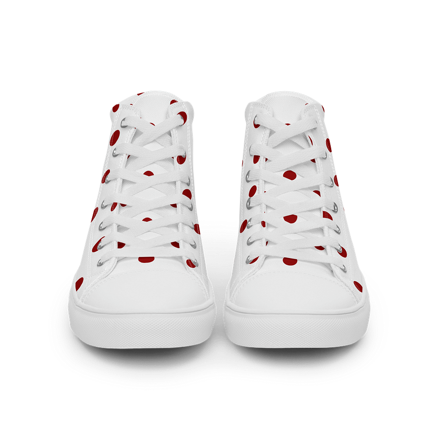70s Glam Passion Dot Beat Women's High Top Canvas Shoes product image (3)