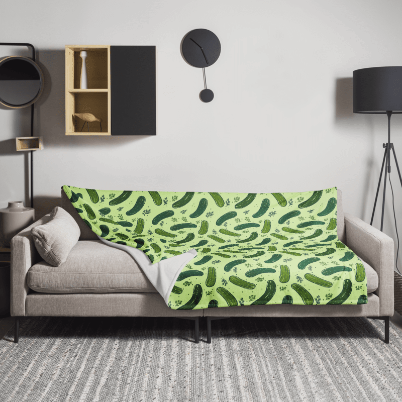 Dill Pickles Pattern Throw Blanket product image (4)