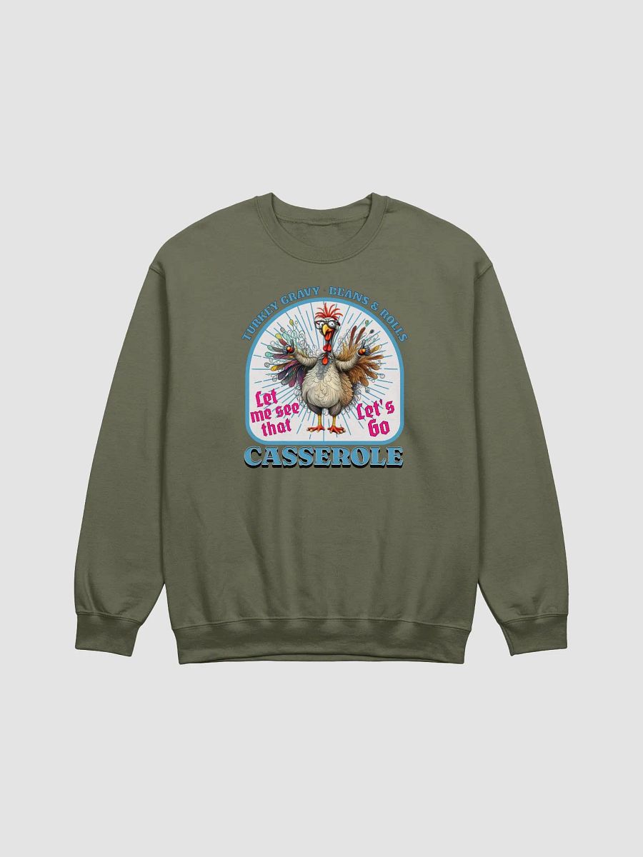 Turkey Gravy Beans And Rolls Casserole Quirky Crewneck product image (11)