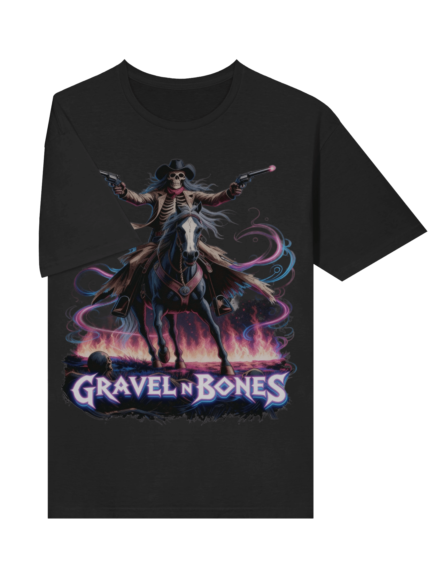 Gravel N Bones – Neon Night Rider Tee product image (5)