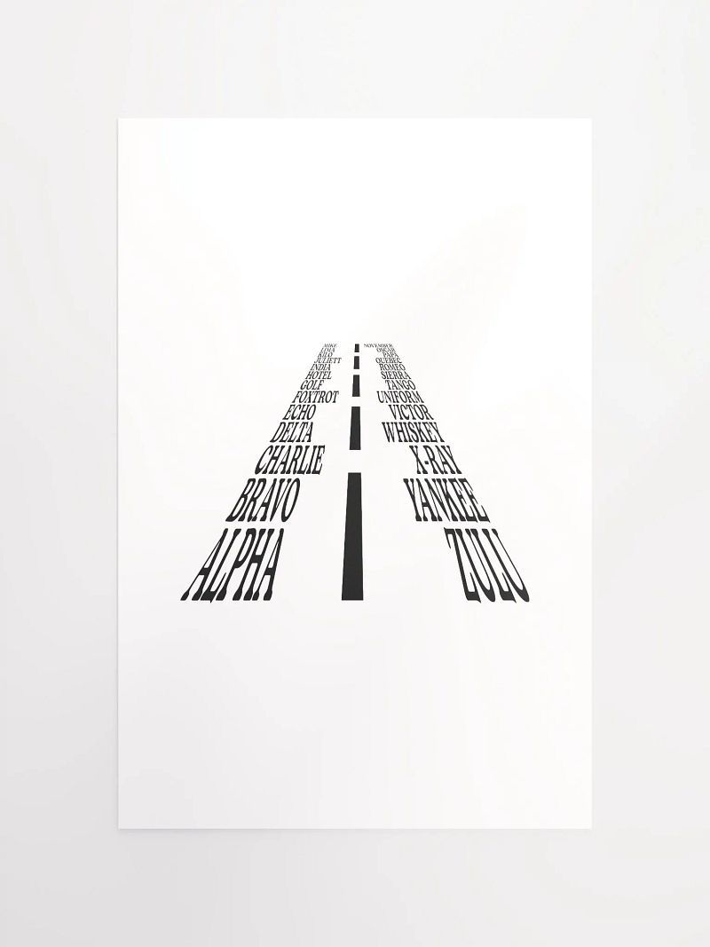 The Aviation Alphabet Runway Poster