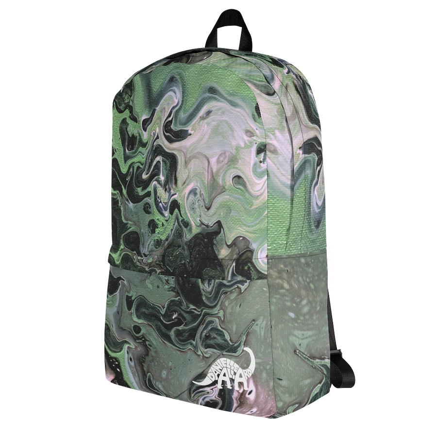 Metallic Green Fluid Acrylic Backpack product image (2)