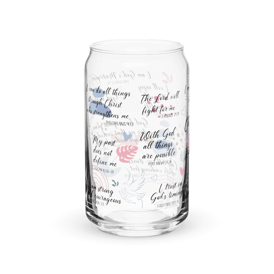 Motivational Quotes Collage 16 oz. Glass product image (6)