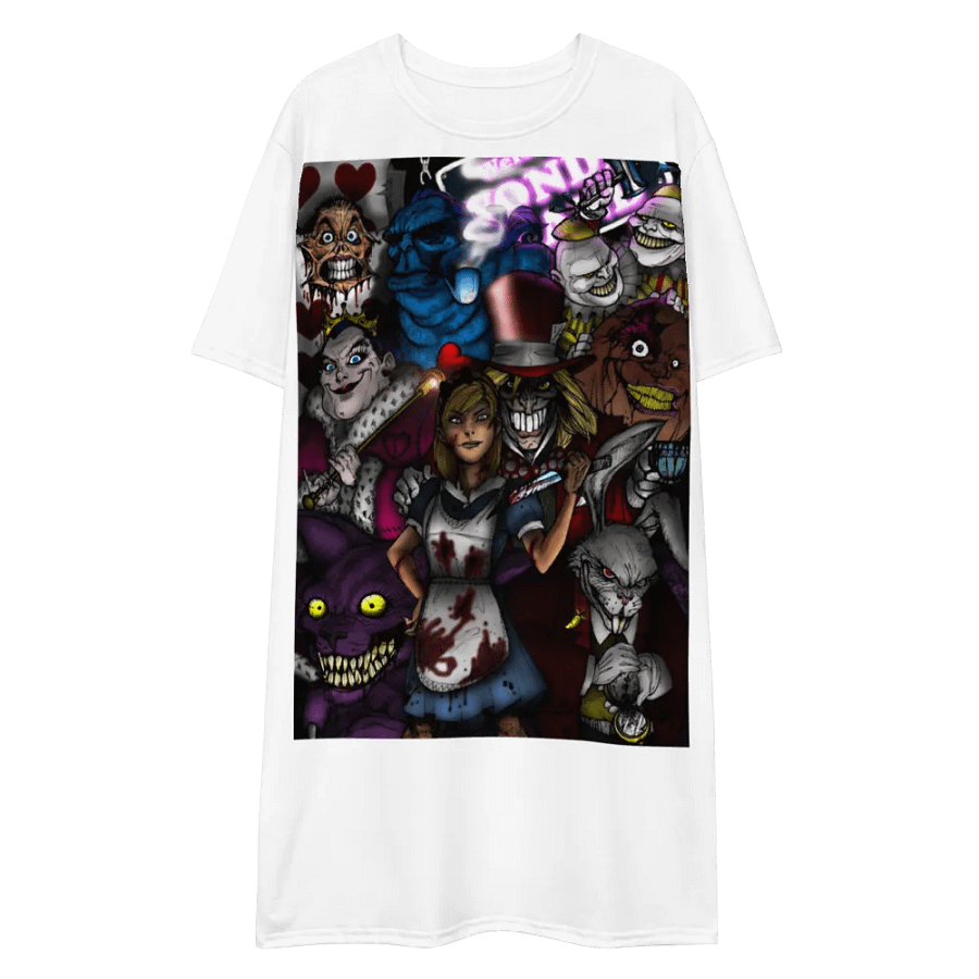 Horrorland Ensemble: All-Over Print T-Shirt Dress product image (12)