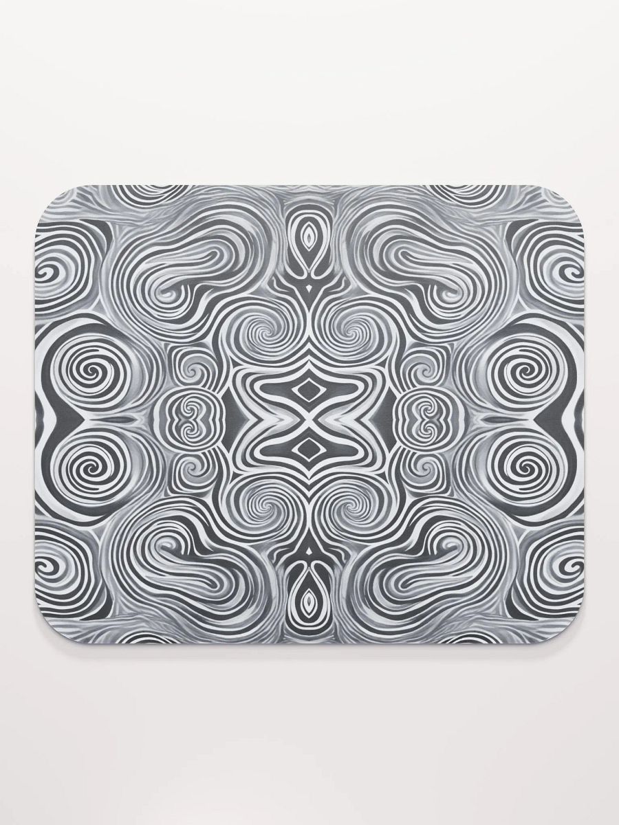 Funky Black and White Noir Liquid Tie-Dye Classic Mouse Pad product image (3)
