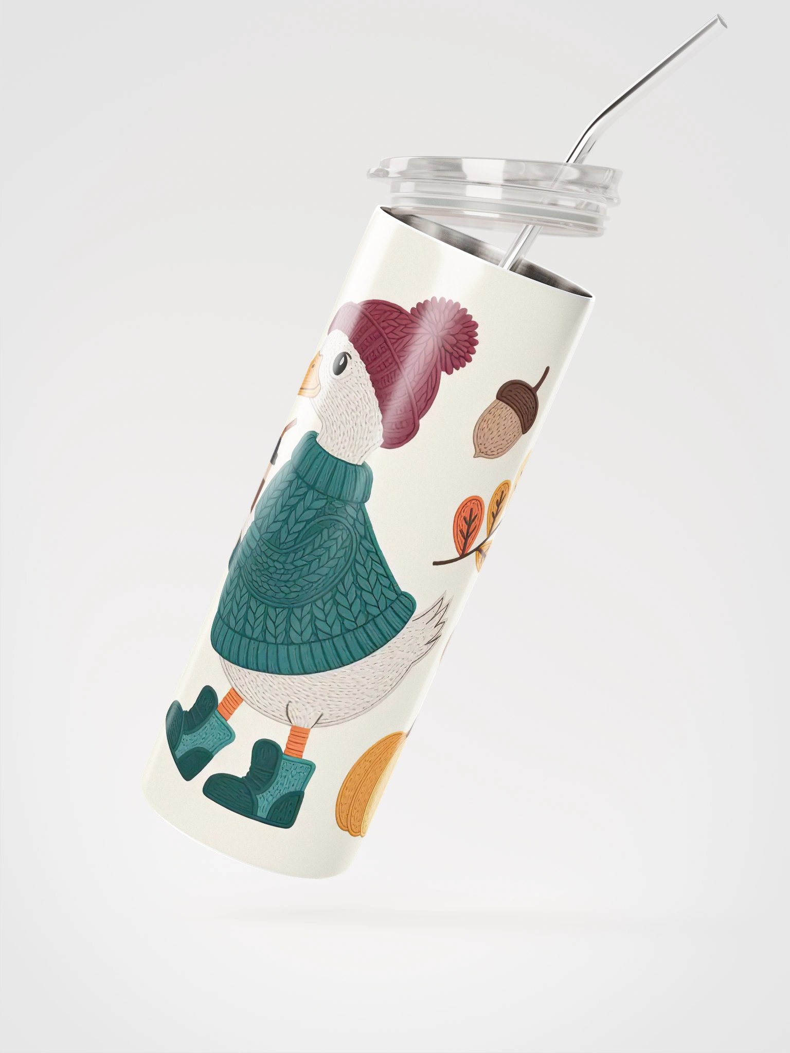 Quirky Autumn Goose Stainless Steel Tumbler product image (3)