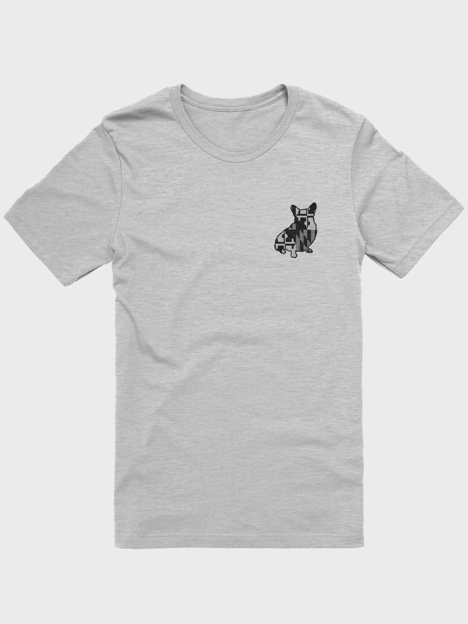Maryland Flag Corgi (B&W) T-Shirt product image (1)