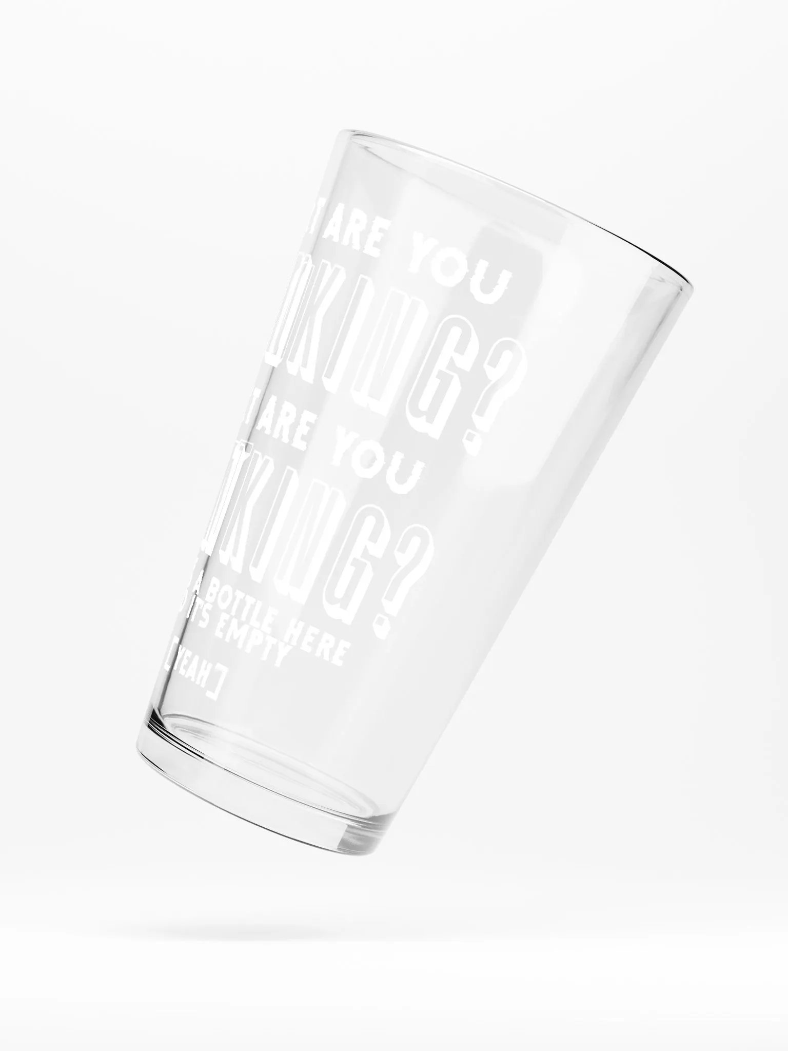 "What are you drinking?" Pint Glass product image (5)