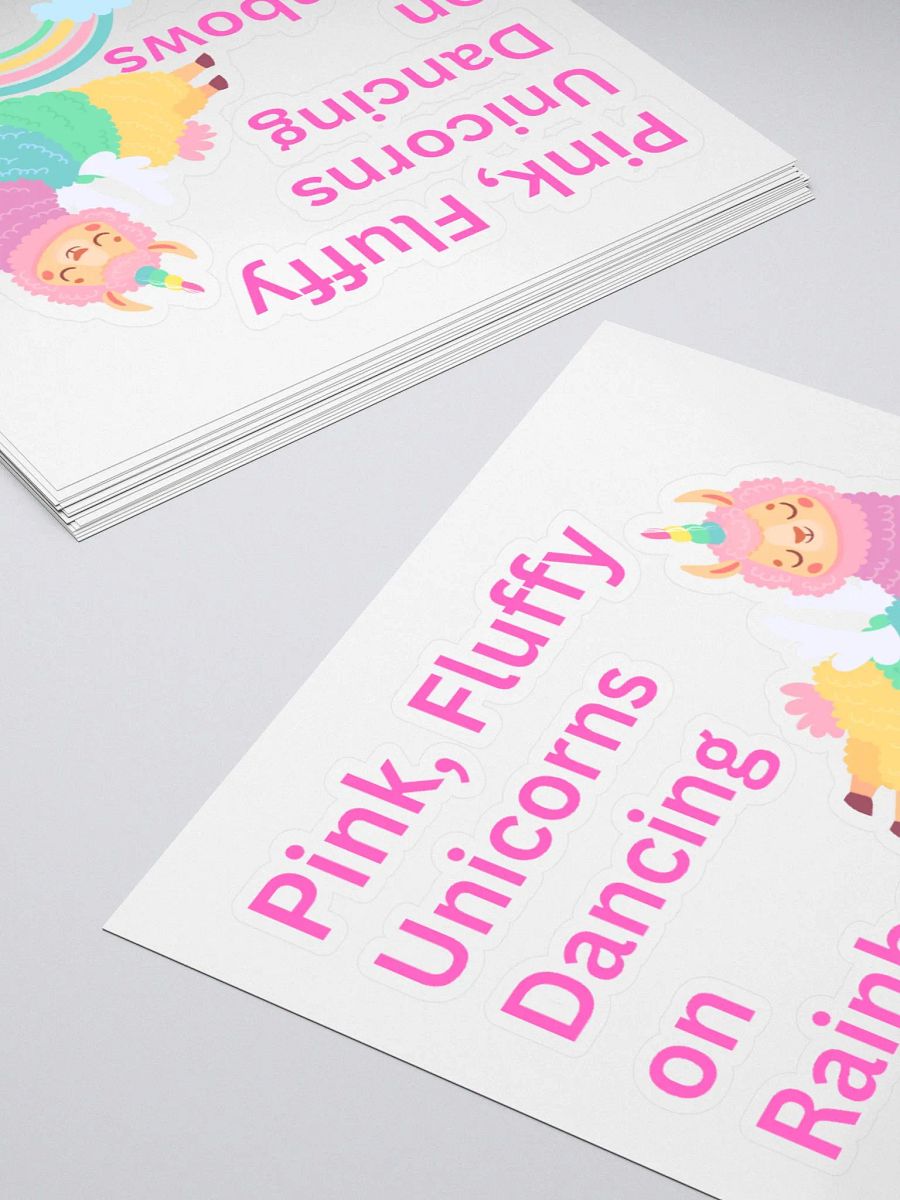 Pink, Fluffy Unicorns- Sticker product image (10)