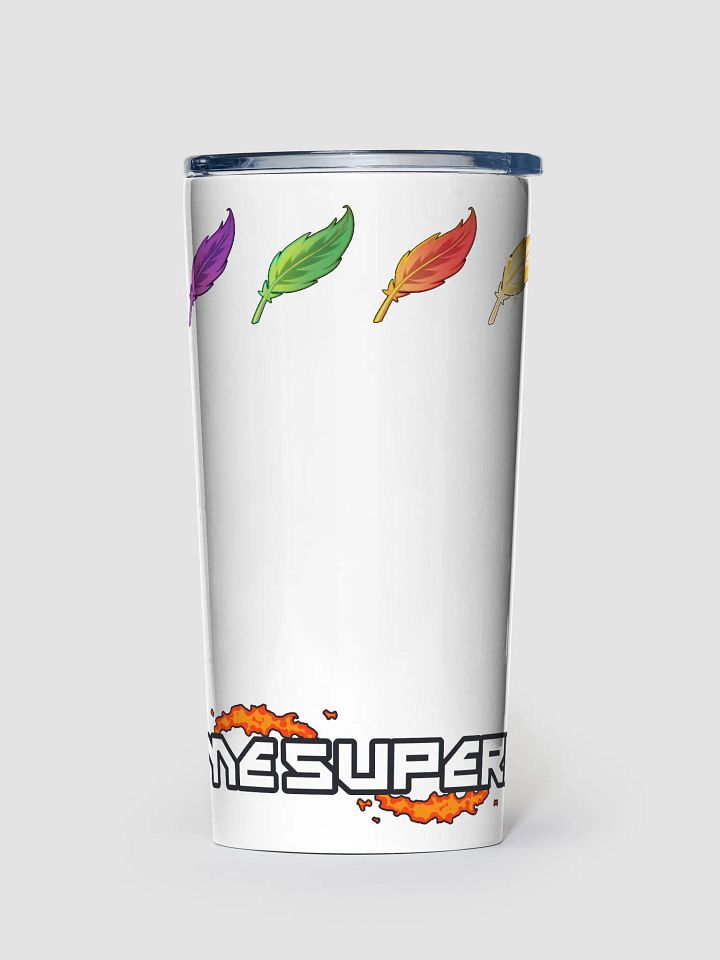 Feathers & Nameplate 20z Stainless Steel Tumbler (White) product image (2)